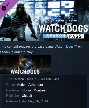 Watch_Dogs - Season Pass (steam) - Click Image to Close